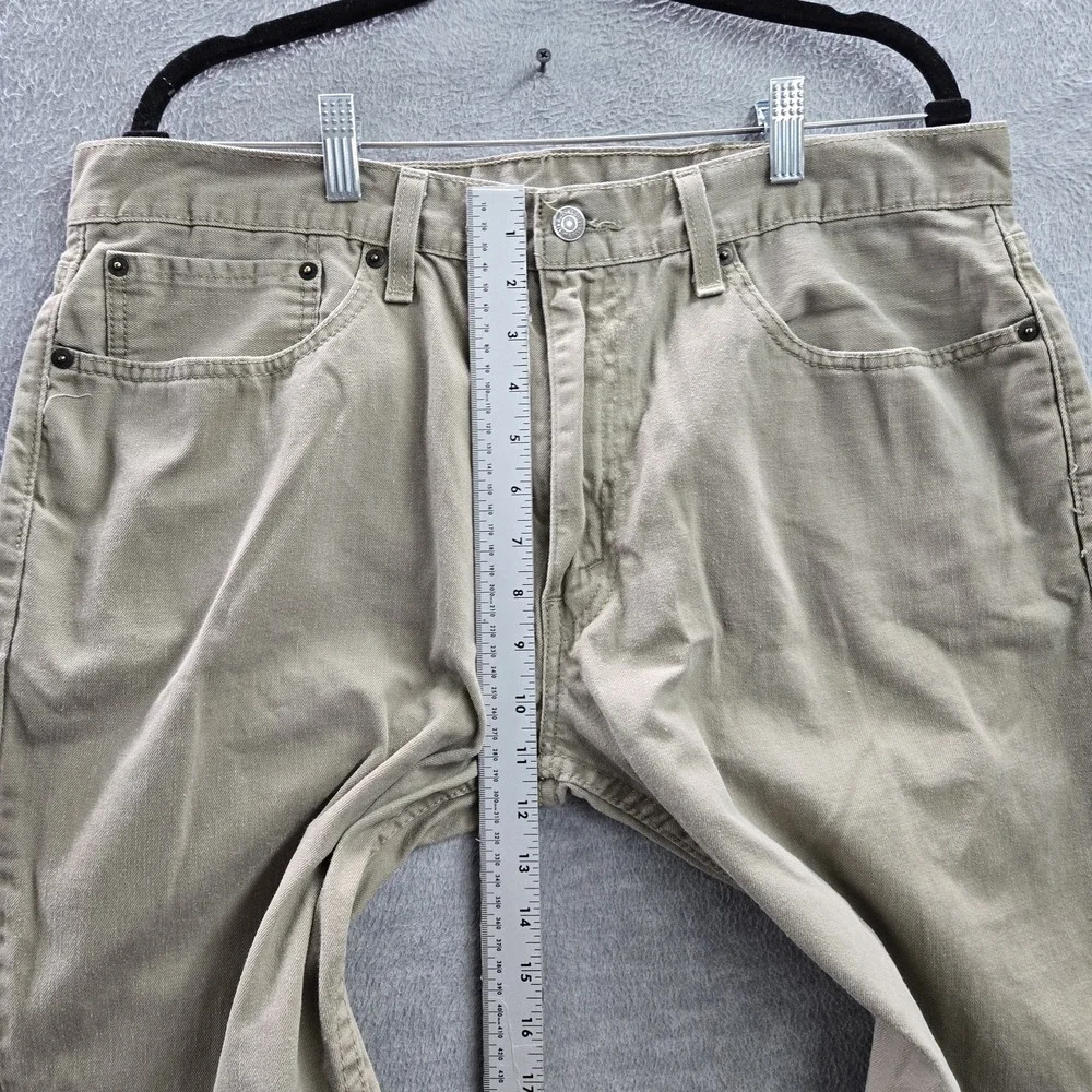 Levi's 559 Men Pants 36X34‎ Brown Relaxed Straight Button Rivet Twill 33